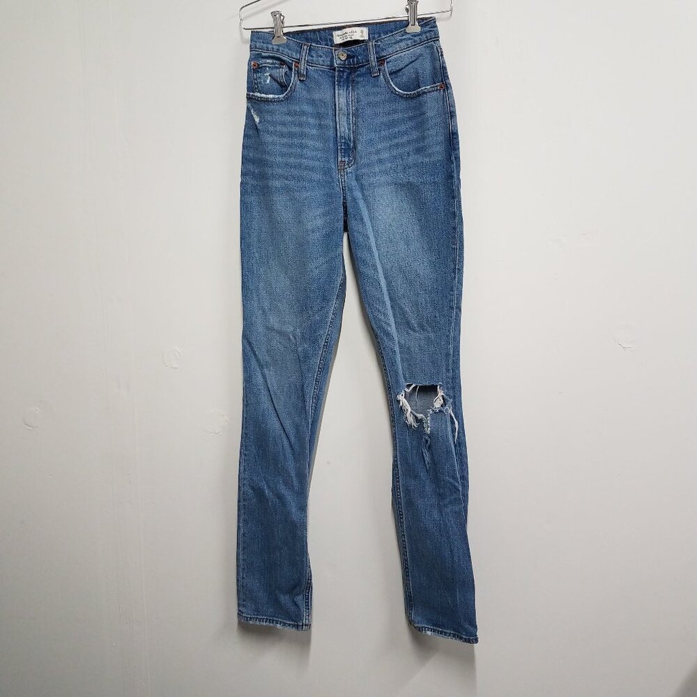 Abercrombie & Fitch 90s Slim Straight Ultra High Rise Jeans 26 2L Curve Love